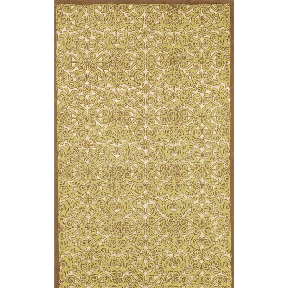 Liora Manne ANG46851509 8515/09 Scroll Yellow - 42" X 66"